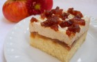 Prăjitură cu mere caramelizate şi crema fina cu scorţişoară